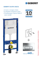 Geberit Duofix Basic структура за вграждане